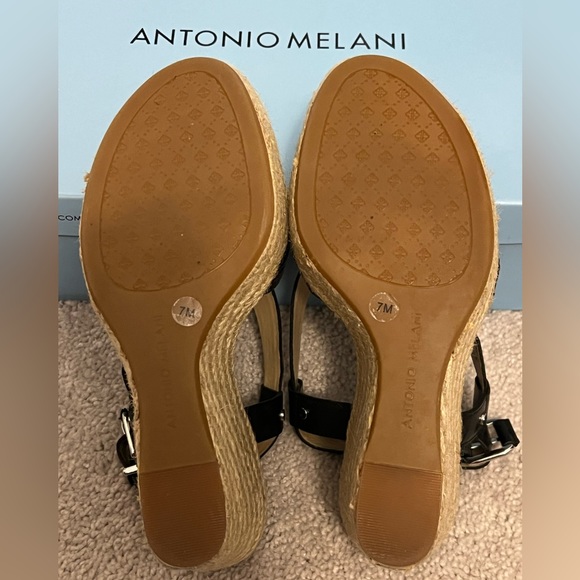Antonio Melani black wedge sandals - Picture 10 of 13